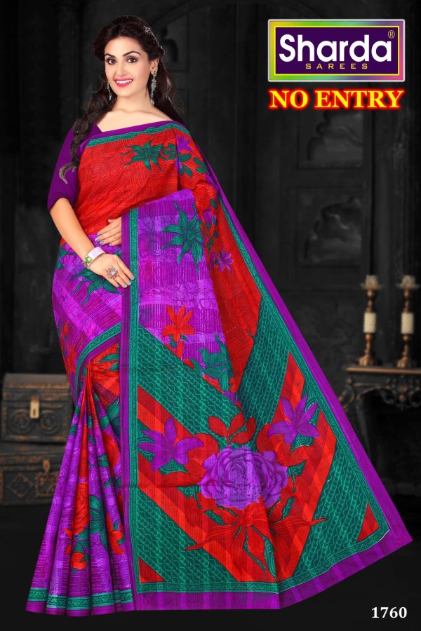 Tranquil Garden Hues Daily Wear Sari