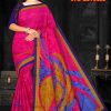 Charming Azure Blossom Daily Wear Sari