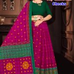 Jay Matarani Checks Liserian Elegance Checks & Bandhani Sari