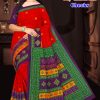 Jay Matarani Checks Vibrant Checks & Bandhani Symphony Sari