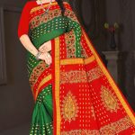 Rocket Rani Golden Leafy Enchantment Sari