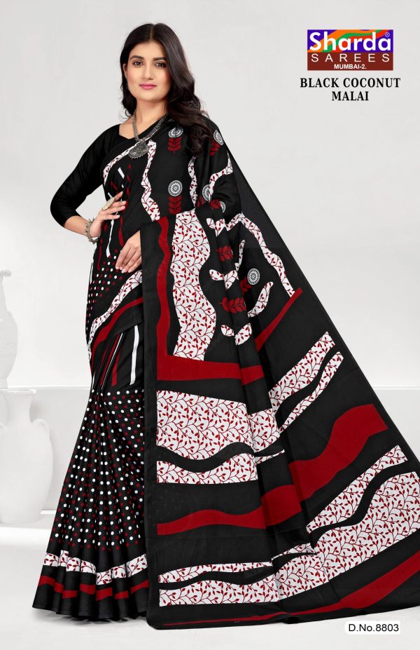 black-and-red-saree