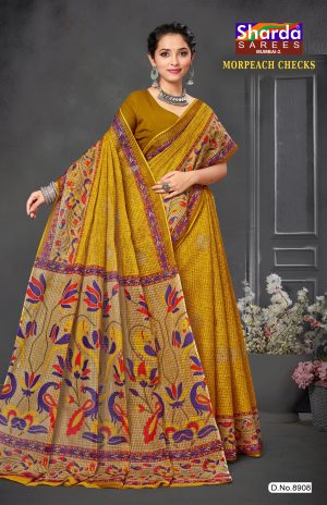 Golden Saree with Golden Pallu - Timeless Elegance