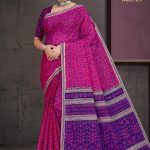 High Street Varli B.P Cotton Saree with Pink and Light Purple Color