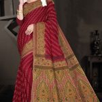 Close-Up of Design on Bachans Kala Cotton Saree