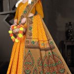 Close-Up of Design on Bachans Kala Cotton Saree