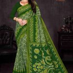 Cute Choice Malai Green Designer Cotton Saree