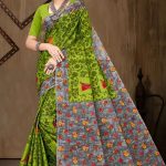 Elegant Balucha Cotton Saree with Pink and Grey Color Combination