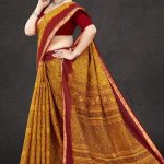 Close-up of the Fashionable Design of Aashiq Gadhwal Cotton Saree