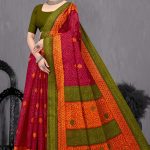 Close-up of the Ultra-Modern Design of Jay Jawan Jay Kishan Cotton Saree