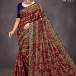 Dhamake Dar Gold Cotton Saree Draped Elegantly