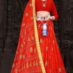 ivakasi Border Red Cotton Saree draped elegantly