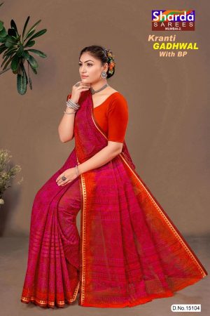 Kranti GADHWAL With BP Cotton Saree Draped Elegantly