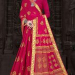 Sivakasi Border Pink Cotton Saree draped elegantly