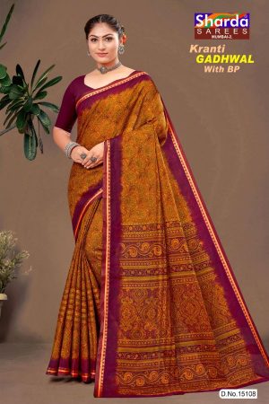 Kranti GADHWAL With BP Cotton Saree Draped Elegantly