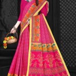 Desert Safari Gorgeous Pink Cotton Saree draped elegantly