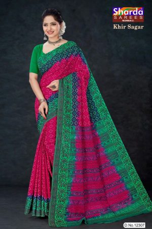 Khir Sagar Cotton Saree Draped