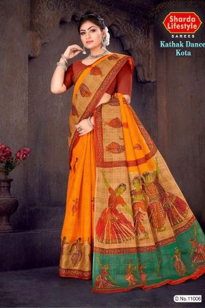 Kathak Dance Kota Cotton Saree