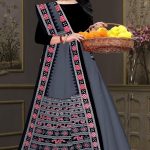 Choice of Orissa No. 2 cotton saree in grey and black with simple design