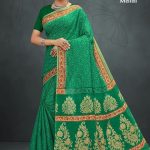 Heena Malai Cotton Saree in Green and Golden Color with Luxury Design