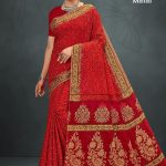 Heena Malai Cotton Saree in Red and Cream Color with Luxury Design