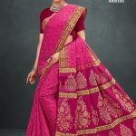 Heena Malai Cotton Saree in Pink and Golden Color with Luxury Design