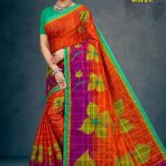 Lotus Garden with BP Cotton Saree in Orange and Magenta with Simple and Rich Design