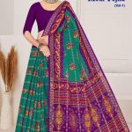 MODI YOJNA VOL-1 Cotton Saree in Green and Magenta with Elegance Design