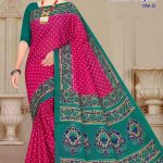 MODI YOJNA VOL-2 Cotton Saree in Pink and Peacock Green with Awesome Design