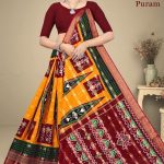 Hyko Puram Vol.02 Cotton Saree in Yellow and Red with Premium Design