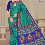 MODI YOJNA VOL-2 Cotton Saree in Peacock Green and Navy Blue with Awesome Design