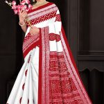 I Love You Orissa White Red Cotton Saree with Best Design