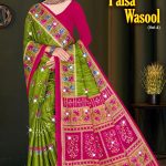 Sharda Paisa Wasool Vol-4 Cotton Saree in Mehndi Green and Pink with Floral Design