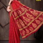 Jewel of Gujarat Cotton Saree with Red and Golden Super Design