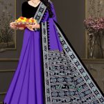 Choice of Orissa No. 2 cotton saree in light purple and black with simple design