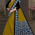 Choice of Orissa No. 2 cotton saree in dull yellow and black with simple design