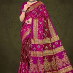 Tirupati Gold Cotton Saree with Pink and Golden Embroidery Design