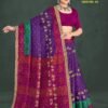 New Italian Gold Saree – Violet and Pink with Pink Blouse