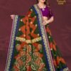 Olive Green Saree with Violet Blouse – Quality Colours Gold
