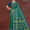 Shaktiman Batick Green Cotton Saree with Handcrafted Design