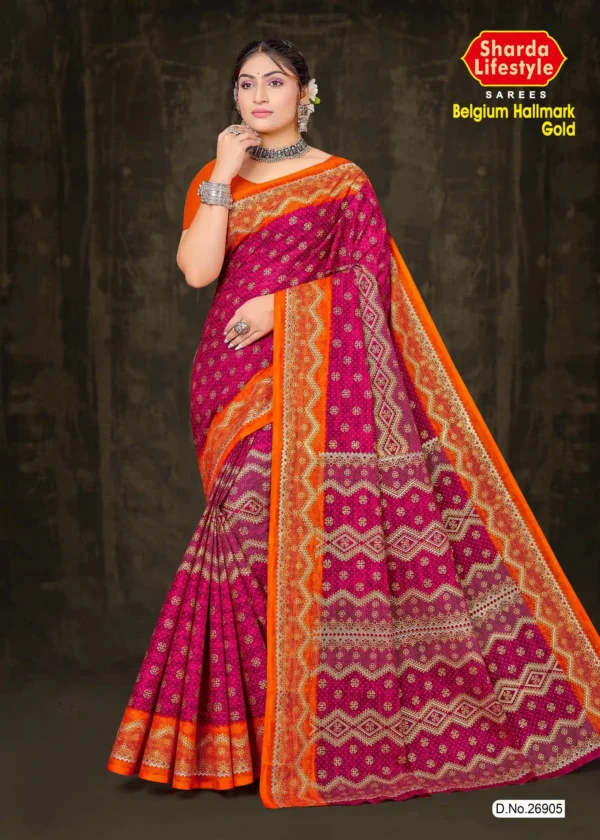 Elegant aqua saree from Sharda Sarees featuring soft pastel color and timeless traditional threadwork, perfect for weddings and festive wear.