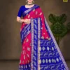 Royal Sapphire Radiance saree in deep blue silk with shimmering border and pallu – designed for elegance and timeless festive grace from Sharda Sarees.