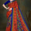 Calicut Flower Velvet Bloom saree with rich floral weave in deep velvety shade from Sharda Sarees.