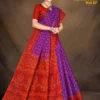 Sky Line Cotton Saree with BP in red and purple by Sharda Lifestyle – D.No.29502