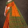 Orange and Green Summer Collection Saree with Blouse Piece D.No.41801 by Sharda Sarees