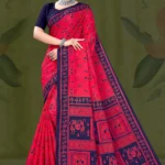 Chef Master Designer Saree in Rani Pink and Navy Blue