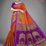 Digital Fashion Vol 03 Sunset Violet Saree by Sharda Sarees with artistic digital print and festive detailing