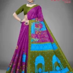 Digital Fashion Vol 03 Orchid Olive Saree by Sharda Sarees featuring artistic digital print and festive detailing