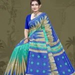 Hollywood Handloom Royal Blue Designer Saree by Sharda Sarees with woven traditional styling
