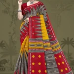 Hollywood Handloom Red Black Designer Saree by Sharda Sarees with traditional woven styling